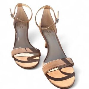 Vince Camuto Beige Ankle Strap Heels